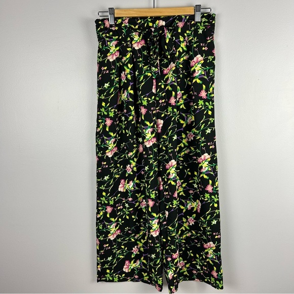 Mercer & Madison Floral Multicoloured Wide Leg Pants Medium - Picture 1 of 7